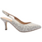 Coco Ritz Slingback Shoe Silver Fabric COCO1025